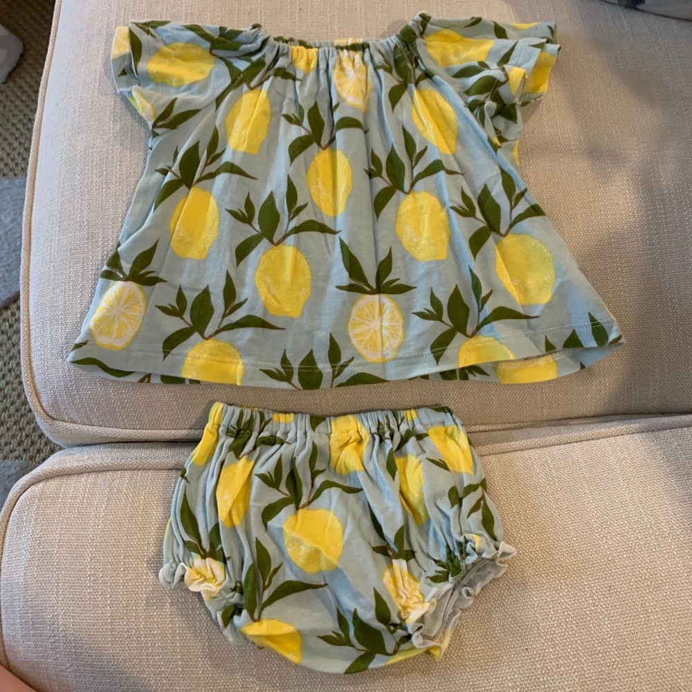 Lemon cotton diaper set